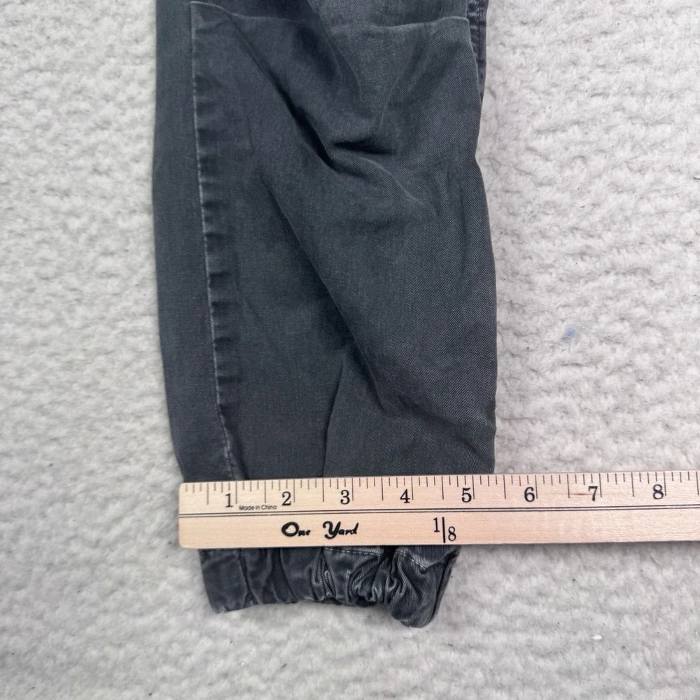 Nili Lotan Cropped Military Pant Size 2 Utility Jogger Black Faded Zip Ankle USA